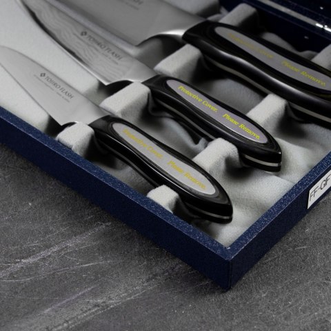 Tojiro Flash Zestaw Nóż Szefa kuchni + uniwersalny + do obierania