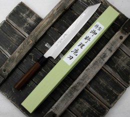 Hideo Kitaoka Shirogami Satin Nóż Kiritsuke 27 cm