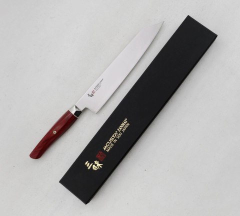 Mcusta Zanmai Red Revolution SPG2 Nóż Kiritsuke Gyuto 23 cm