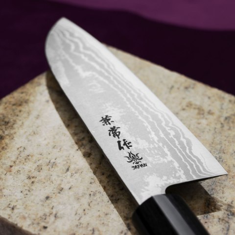 Kanetsune Zen-Bokashi Aogami#2 Nóż Santoku 16,5 cm