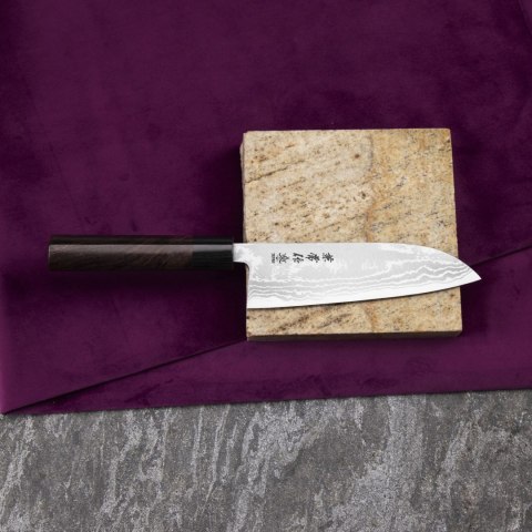 Kanetsune Zen-Bokashi Aogami#2 Nóż Santoku 16,5 cm