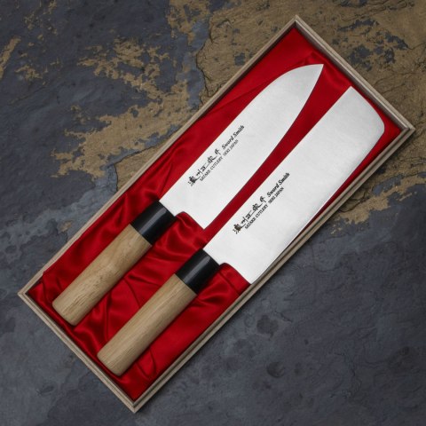 Satake Cutlery Mfg Misaki Zestaw 2 noży w drewnianym pudełku