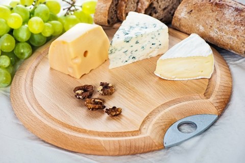 BREKA Deska fazowana z uchwytem okrągła / bukowa