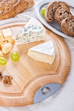 BREKA Deska fazowana z uchwytem okrągła / bukowa