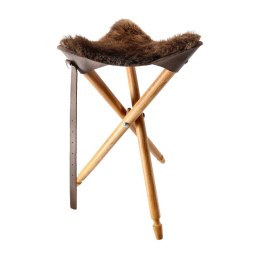Krzesło Acropolis z siedziskiem z naturalnego futra bobra