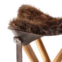 Krzesło Acropolis z siedziskiem z naturalnego futra bobra