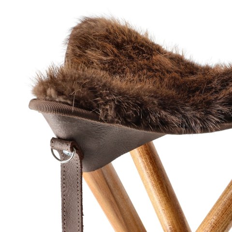 Krzesło Acropolis z siedziskiem z naturalnego futra bobra
