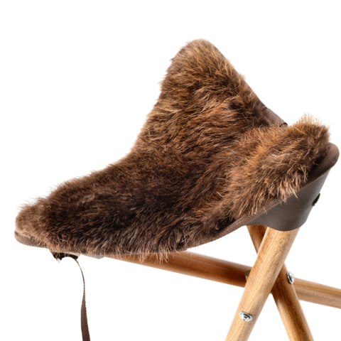 Krzesło Acropolis z siedziskiem z naturalnego futra bobra