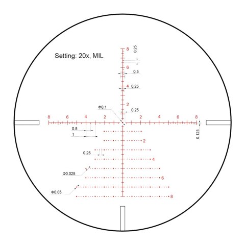 Luneta celownicza Vector Optics Continental x8 3-24 SFP Zero Stop 56 mm czarna SCOL-T50