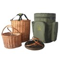 Plecak na grzyby Acropolis z trzema koszykami z wikliny