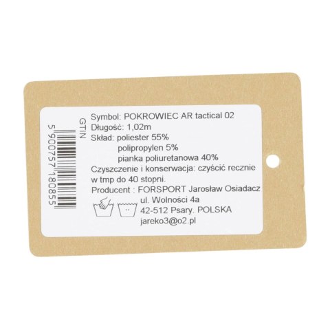 Pokrowiec Forsport na broń AR tactical 02 1.02m, na dwa karabiny, kolor czarny, haft tarcza biała