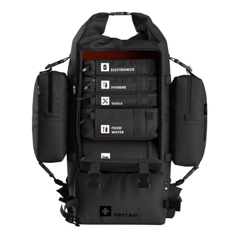 Zestaw awaryjny Help Bag MAX PRO 5.0 plecak ewakuacyjny z wyposażeniem, czarny