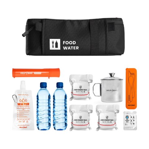 Zestaw awaryjny Help Bag MAX PRO 5.0 plecak ewakuacyjny z wyposażeniem, czarny