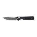 Nóż składany KNIVESPL The First Sandvik 14C28N, czarne G10, Stonewashed/Satin