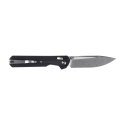 Nóż składany KNIVESPL The First Sandvik 14C28N, czarne G10, Stonewashed/Satin