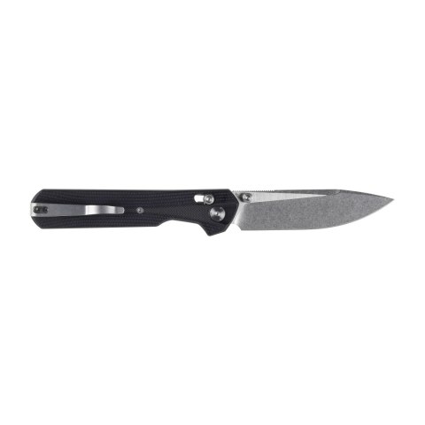 Nóż składany KNIVESPL The First Sandvik 14C28N, czarne G10, Stonewashed/Satin