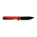 Nóż składany KNIVESPL The First Sandvik 14C28N, czerwone G10, czarna powłoka PVD