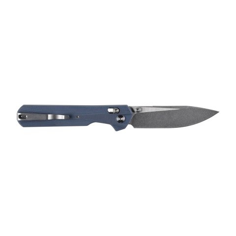 Nóż składany KNIVESPL The First Sandvik 14C28N, niebieskie G10, Stonewashed/Satin