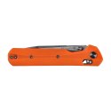 Nóż składany KNIVESPL The First Sandvik 14C28N, pomarańczowe G10, Stonewashed/Satin