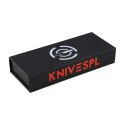 Nóż składany KNIVESPL The First Sandvik 14C28N, pomarańczowe G10, Stonewashed/Satin