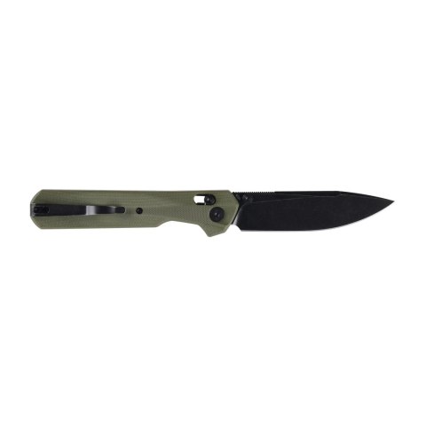 Nóż składany KNIVESPL The First Sandvik 14C28N, zielone G10, czarna powłoka PVD