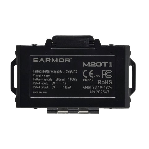 Aktywne ochronniki słuchu Earmor M20T Pro Bluetooth 5.4 czarne