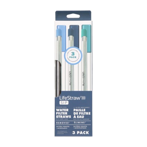 Filtr do wody słomka LifeStraw Sip 3 pack - stormy, laguna, midnight blue