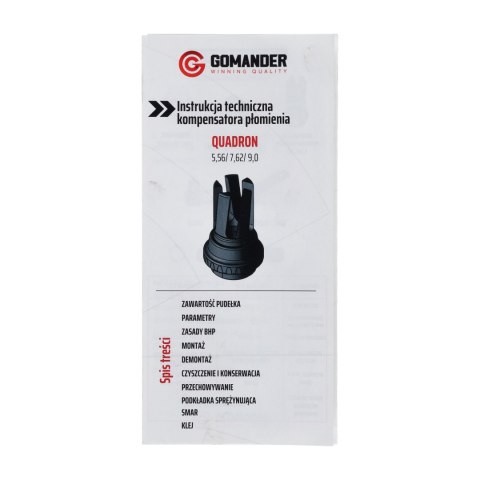 Tłumik płomienia Gomander Quadron Evo 9mm M14x1