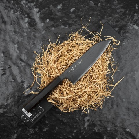Tojiro Sakuya Black VG-10 Damascus Nóż Santoku 16,5 cm