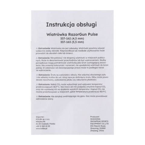 Wiatrówka RGun Pulse 5,5 mm polimer