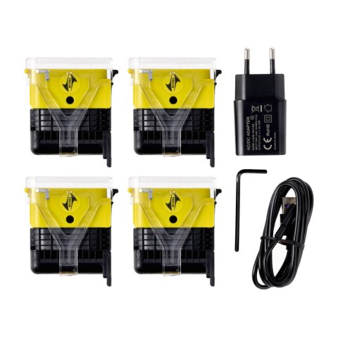 Paralizator strzelający Husha TX200P 2-strzałowy 55.000 V zestaw: paralizator, kabura, cztery kartridże, walizka