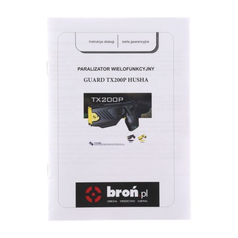 Paralizator strzelający Husha TX200P 2-strzałowy 55.000 V zestaw: paralizator, kabura, cztery kartridże, walizka