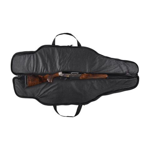 Pokrowiec Forsport na dwie jednostki broni 132 cm - czarny, haft beżowa tarcza