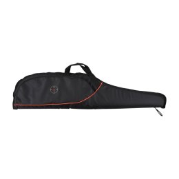 Pokrowiec na broń Forsport 125 cm - czarny, haft celownik VX, biza pomarańczowa