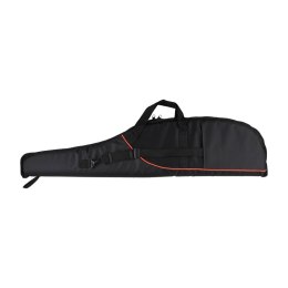 Pokrowiec na broń Forsport 125 cm - czarny, haft celownik VX, biza pomarańczowa