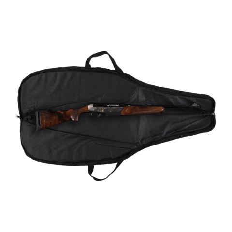 Pokrowiec na broń Forsport 125 cm - czarny/ kamuflaż, haft beżowa tarcza, biza czarna