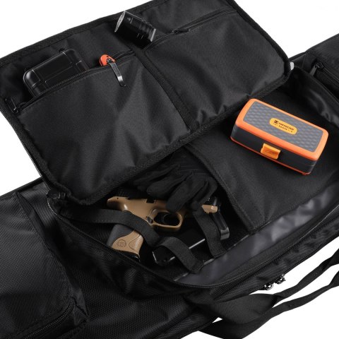 Pokrowiec na broń Forsport Tactical na dwie jednostki broni 115 cm - czarny, haft celownik VX
