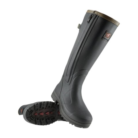 Kalosze Gateway1 Pheasant Game 18" Leather side zip, czarno/oliwkowe