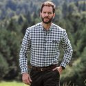 Koszula męska Tagart Malmo slim w niebiesko-białą kratę