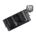 Ładownica podwójna RH Holsters OWB do Glock 17, bez sweatguardu, pas 40 mm, lewa, czarna