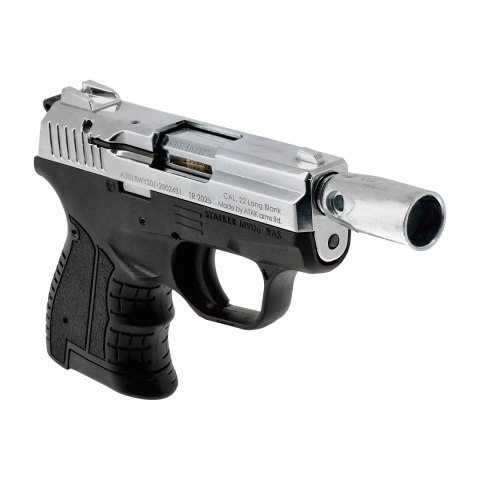 Pistolet hukowy alarmowo sygnałowy STALKER M906 BAS .22 Long Blank chrom błysk