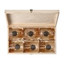 Szklanki do whisky Golden Fox Amber Fire Wild Boar Gold zdobione odlewanym elementem, bursztynowy natrysk 6 szt.
