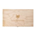 Szklanki do whisky Golden Fox Amber Fire Wild Boar Gold zdobione odlewanym elementem, bursztynowy natrysk 6 szt.