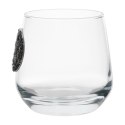 Szklanki do whisky Golden Fox Luna Wild Boar Silver zdobione odlewanym elementem 6 szt.