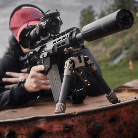 Bipod karbonowy Linko Gear HB-C04 na picatinny brązowy