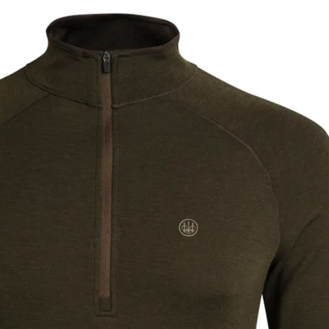 Sweter męski Beretta Merino Half Zip, zielony