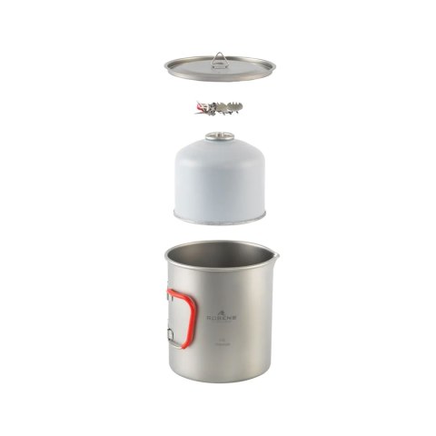 Garnek tytanowy Robens Forge Solo Pot Ultralight 650 ml - silver