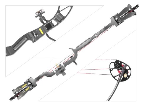 Łuk bloczkowy dla dorosłych i młodzieży Ek Rex Quad 15-55 lb 28" czarny