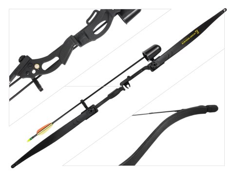 Łuk klasyczny dla dzieci i młodzieży Ek Korrigan 10-15 lb 48,5" czarny