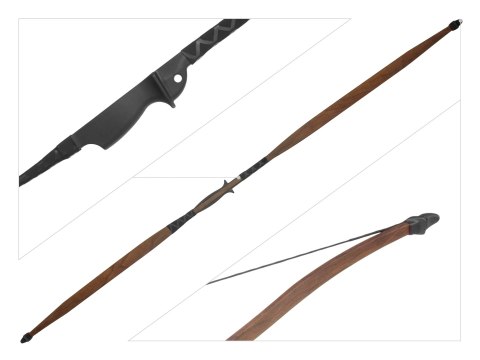 Łuk rekreacyjny dla dorosłych i młodzieży Poe Lang Robin Hood 30-35 lb 59,25" w kolorze drewna